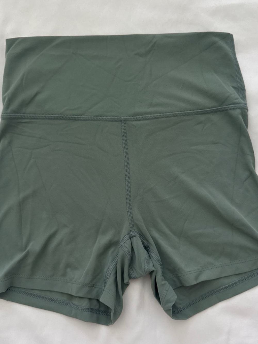All in Motion Everyday Soft Ultra High Rise Bike Shorts 4" Inseam Green S NWOT